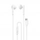 Слушалки с USB-C кабел, управление на звука и микрофон - Dudao X3B In-Ear USB-C Stereo Headphones (бял) thumbnail