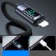 Joyroom USB-A to Lightning Cable with LED Display - USB-A към Lightning кабел с LED дисплей за Apple устройства с Lightning порт (120 см) (черен) thumbnail 8