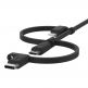 Качествен USB кабел с Lightning, microUSB и USB-C конектори (100 см) - Belkin Universal Cable 15W with Micro-USB, USB-C and Lightning Connectors (черен) thumbnail 5