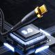 Кабел с въжена оплетка и бързо зареждане за устройства с USB-C порт - Benks PowerWeave USB-C to USB-C Braided Cable 100W PD (100 см) (бял) thumbnail 5