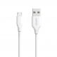 Качествен кабел за зареждане на устройства с microUSB порт - Anker PowerLine microUSB Cable (бял) (90 см)  thumbnail