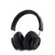 Безжични блутут слушалки с микрофон за мобилни устройства - DKNY PU Leather Checkered Pattern Wireless Headphone (черен) thumbnail