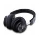 Безжични блутут слушалки с микрофон за мобилни устройства - DKNY PU Leather Checkered Pattern Wireless Headphone (черен) thumbnail 2