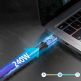 Здрав USB4 кабел с Thunderbolt 4 за устройства с USB-C порт - Wozinsky Thunderbolt 4 USB4 USB-C to USB-C Angled Cable 240W (черен) (150 см)  thumbnail 5