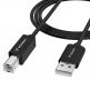 Кабел за принтер и други външни устройства USB-A Male към USB-B Male - Wozinsky USB 2.0 to USB Type B Cable (черен) (150 см) thumbnail