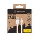 Здрав кабел с въжена оплекта за Apple устройства с Lightning порт - Tactical Stitch Thread USB-A to Lightning Cable 12W (30 см) (бял) thumbnail 2