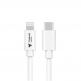Сертифициран (MFI) USB-C към Lightning кабел за Apple устройства с Lightning порт - Freenet Basics MFI Fast Charge USB-C to Lightning Cable 60W (150 см) (бял) thumbnail