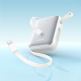 Външна батерия с вградени USB-C и Lightning кабели и USB-C порт и технология за бързо зареждане - Joyroom JR-PBF27 Portable Power Bank 22.5W 10000 mAh (бял) thumbnail 9