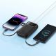 Външна батерия с вграден USB-C и Lightning кабел и USB-C, USB-А портове - Baseus Qpow2 Digital Display Power Bank With USB-C and Lightning cable 22.5W 20000 mAh (черен) thumbnail 8