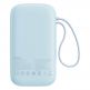 Външна батерия с вграден USB-C и Lightning кабел и USB-C, USB-А портове - Baseus Qpow2 Digital Display Power Bank With USB-C and Lightning cable 22.5W 20000 mAh (син) thumbnail 3
