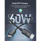 Здрав кабел с бързо зареждане за устройства с USB-C - RavPower RP-CB1021 USB-C to USB-C Cable 60W (100 см) (черен) thumbnail 2