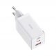 Захранване за ел. мрежа за лаптопи, смартфони и таблети с 2xUSB-C и 1xUSB-A изходи с технология за бързо зареждане - Baseus GaN 5 Pro Laptop Charger 65W (CCGP120202) (бял) thumbnail 3