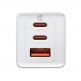 Захранване за ел. мрежа за лаптопи, смартфони и таблети с 2xUSB-C и 1xUSB-A изходи с технология за бързо зареждане - Baseus GaN 5 Pro Laptop Charger 65W (CCGP120202) (бял) thumbnail 5