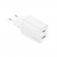 Захранване за ел. мрежа с USB-A и USB-C изходи и технология за бързо зареждане - 4smarts Wall Charger PDPlug Duos PD 25W (бял) thumbnail 3