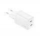 Захранване за ел. мрежа с 2xUSB-C PD изходи с технология за бързо зареждане (бял)  - 4smarts GaN 2C Wall Charger Dual USB-C 36W thumbnail 3