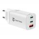 Захранване за ел. мрежа за лаптопи, смартфони и таблети с USB-A и 2xUSB-C изходи с технология за бързо зареждане - Tactical FlashBang GaN Fast Charger 65W (бял) thumbnail