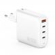Захранване за ел. мрежа за лаптопи, смартфони и таблети с 3xUSB-C и 1xUSB-A изходи с технология за бързо зареждане - 4Smarts GaN Charger Flex Pro 100W (бял) thumbnail 6