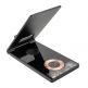 Тройна поставка (пад) за безжично зареждане за iPhone с Magsafe, Apple Watch и AirPods - 4smarts Wireless Charger UltiMag TrioFold Lucid 15W (черен) thumbnail 3