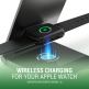 Тройна поставка (пад) за безжично зареждане за iPhone с Magsafe, Apple Watch и AirPods - 4smarts Wireless Charger UltiMag TrioFold Lucid 15W (черен) thumbnail 9