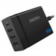 Захранване за ел. мрежа с 3xUSB-A и 1xUSB-C 60W изходи с технология за бързо зареждане - Choetech travel wall Charger 72W PD72-1C3U (черен) thumbnail