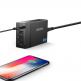 Захранване за ел. мрежа с 3xUSB-A и 1xUSB-C 60W изходи с технология за бързо зареждане - Choetech travel wall Charger 72W PD72-1C3U (черен) thumbnail 3