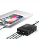 Захранване за ел. мрежа с 3xUSB-A и 1xUSB-C 60W изходи с технология за бързо зареждане - Choetech travel wall Charger 72W PD72-1C3U (черен) thumbnail 5