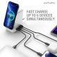 Станция за безжично зареждане на iPhone с MagSafe, с допълнителни 2xUSB-A и 2xUSB-C изходи - 4smarts 5-in-1 Charging Station UltiMag DeskTower (бял) thumbnail 3