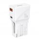 Захранване за ел. мрежа с USB-C и USB изходи и преходници за цял свят в едно устройство - Baseus Universal Conversion Plug Wall Charger (CCTY-02) (бял) thumbnail