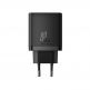 Захранване за ел. мрежа смартфони и таблети с 2xUSB-C изхода и с технология за бързо зареждане - Joyroom Dual Travel Wall Charger USB-C 40W PD (черен) thumbnail 3