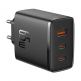 Захранване за ел. мрежа за лаптопи, смартфони и таблети с 2xUSB-C и 1xUSB-A изходи с технология за бързо зареждане - Baseus GaN 5 Cube Pro Charger 65W (P10152301113-00) (черен) thumbnail 6