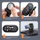 Тройна поставка (пад) за безжично зареждане за iPhone с Magsafe, Apple Watch, AirPods Pro и Qi съвместими мобилни устройства - Mcdodo 3-in-1 Wireless Charger 15W (черен) thumbnail 5