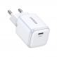 Захранване за ел. мрежа с USB-C изход с технология за бързо зареждане (бял)  - Ugreen Nexode Mini GaN Fast Wall Charger 20W thumbnail