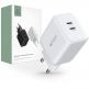 Захранване за ел. мрежа с 2xUSB-C PD изходи с технология за бързо зареждане (бял)  - Tech-Protect Wall Charger Dual USB-C 35W PD thumbnail