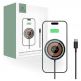 Поставка (пад) за безжично зареждане за iPhone с Magsafe - Tech-Protect USB-C Magnetic Wireless Qi Charger Qi15W-A30 (черен) thumbnail