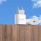 Захранване за ел. мрежа 20W с USB-C изход и технология за бързо зареждане - Dudao Fast Wall Charger USB-C 20W PD (бял) thumbnail 2