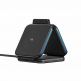 Сгъваема тройна поставка (пад) за безжично зареждане за iPhone с MagSafe, Apple Watch, AirPods и Qi съвместими мобилни устройства - AmazingThing 3-in-1 Explorer Pro Wireless Charging Station 15W (черен) thumbnail 2