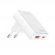 Захранване за ел. мрежа за мобилни устройства с USB-A и USB-C изходи и с технология за бързо зареждане - 4smarts GaN latPlug Duos 20W Wall Charger (бял) thumbnail 4