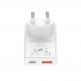 Захранване за ел. мрежа за мобилни устройства с USB-A и USB-C изходи и с технология за бързо зареждане - 4smarts GaN latPlug Duos 20W Wall Charger (бял) thumbnail 5
