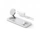Преносима тройна поставка (пад) за безжично зареждане за iPhone с MagSafe, Apple Watch, AirPods и Qi съвместими мобилни устройства - Anker MagGo 3-in-1 MagSafe Qi2 15W Ultra Fast (бял) thumbnail