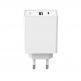 Захранване за ел. мрежа с USB-A и USB-C изходи и технология за бързо зареждане - Freenet Basics Duos Wall Charger 30W PD (бял) thumbnail 2