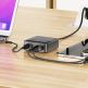 Захранване за ел. мрежа за лаптопи, смартфони и таблети с 2xUSB и 2xUSB-C изходи с технология за бързо зареждане - Acefast Z6 4-Port GaN Desktop Wall Charger 65W (черен) thumbnail 5