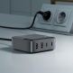 Захранване за ел. мрежа за лаптопи, смартфони и таблети с 2xUSB и 2xUSB-C изходи с технология за бързо зареждане - Acefast Z6 4-Port GaN Desktop Wall Charger 65W (черен) thumbnail 6