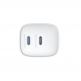 Захранване за ел. мрежа с 2xUSB-C изходи с технология за бързо зареждане - Havit GaN Dual Wall Charger USB-C 45W (бял) thumbnail 5