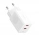 Захранване за ел. мрежа с 2xUSB-C изходи с технология за бързо зареждане - Baseus GaN5 Pro Fast Wall Charger Dual USB-C 40W (P10110804217-Z1) (бял) thumbnail 5