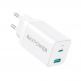 Захранване за ел. мрежа с USB-A и USB-C изходи и технология за бързо зареждане - RavPower RP-PC171 GaN Fast Wall Charger 45W (бял) thumbnail