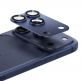 Предпазни стъклени лещи с цяла метална плочка за камерата на iPhone 17 Pro - Benks Glass Warrior Metal Lens Protector Tempered Glass (син) thumbnail 2
