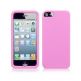 Silicone Skin Case  - силиконов калъф за iPhone 5 (розов) thumbnail
