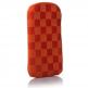 SBS Checkers Smooth Case M - велурен калъф за iPhone 4S, iPhone 4 и мобилни телефони (оранжев) thumbnail 3
