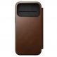Кожен калъф (естествена кожа), тип портфейл с MagSafe за iPhone 17 Pro Max - Nomad Modern Leather Folio MagSafe Case (тъмнокафяв) thumbnail