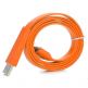 Flat USB Cable - плосък кабел за iPhone, iPad и iPod (оранжев) thumbnail